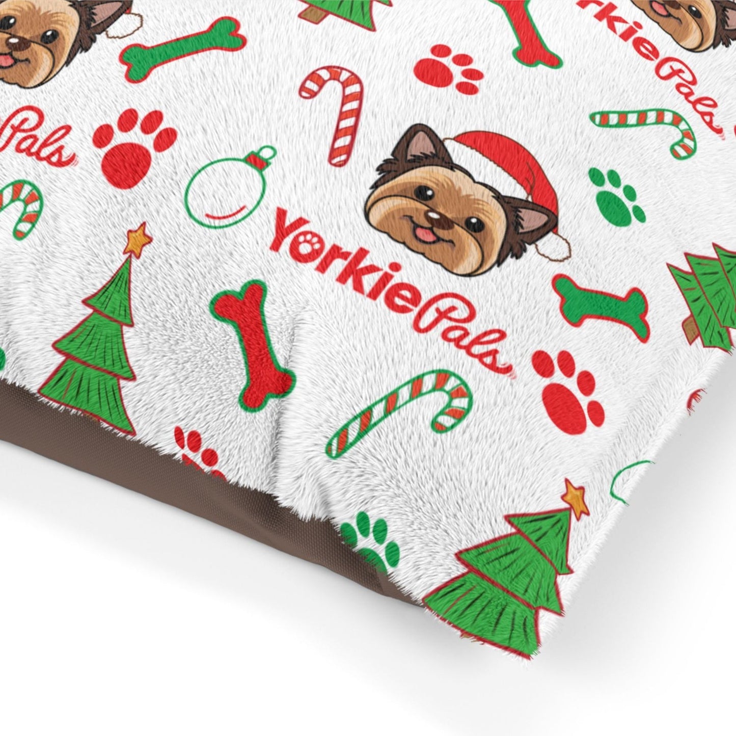Yorkie-Xmas Comfy Bed - Yorkie Pals