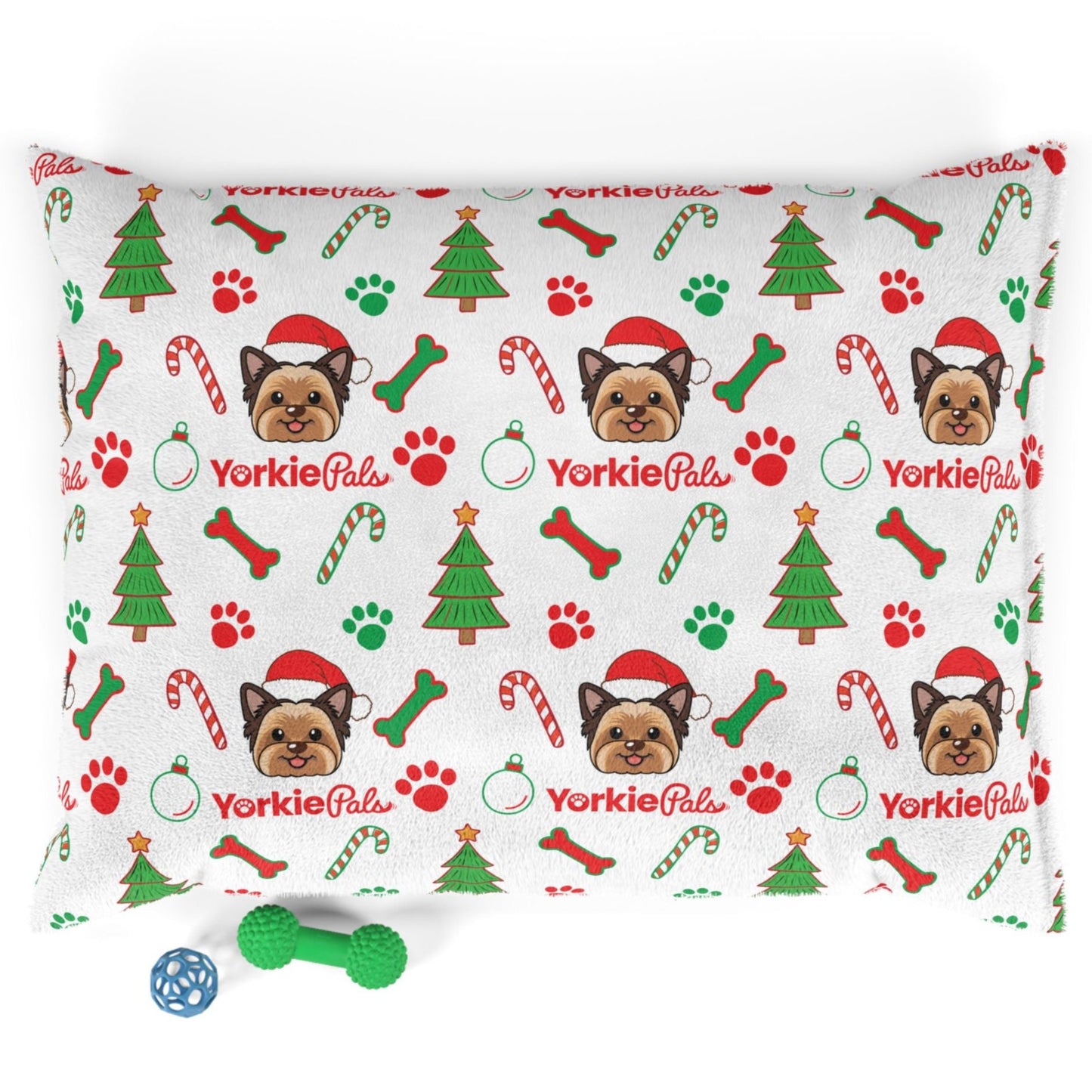 Yorkie-Xmas Comfy Bed - Yorkie Pals