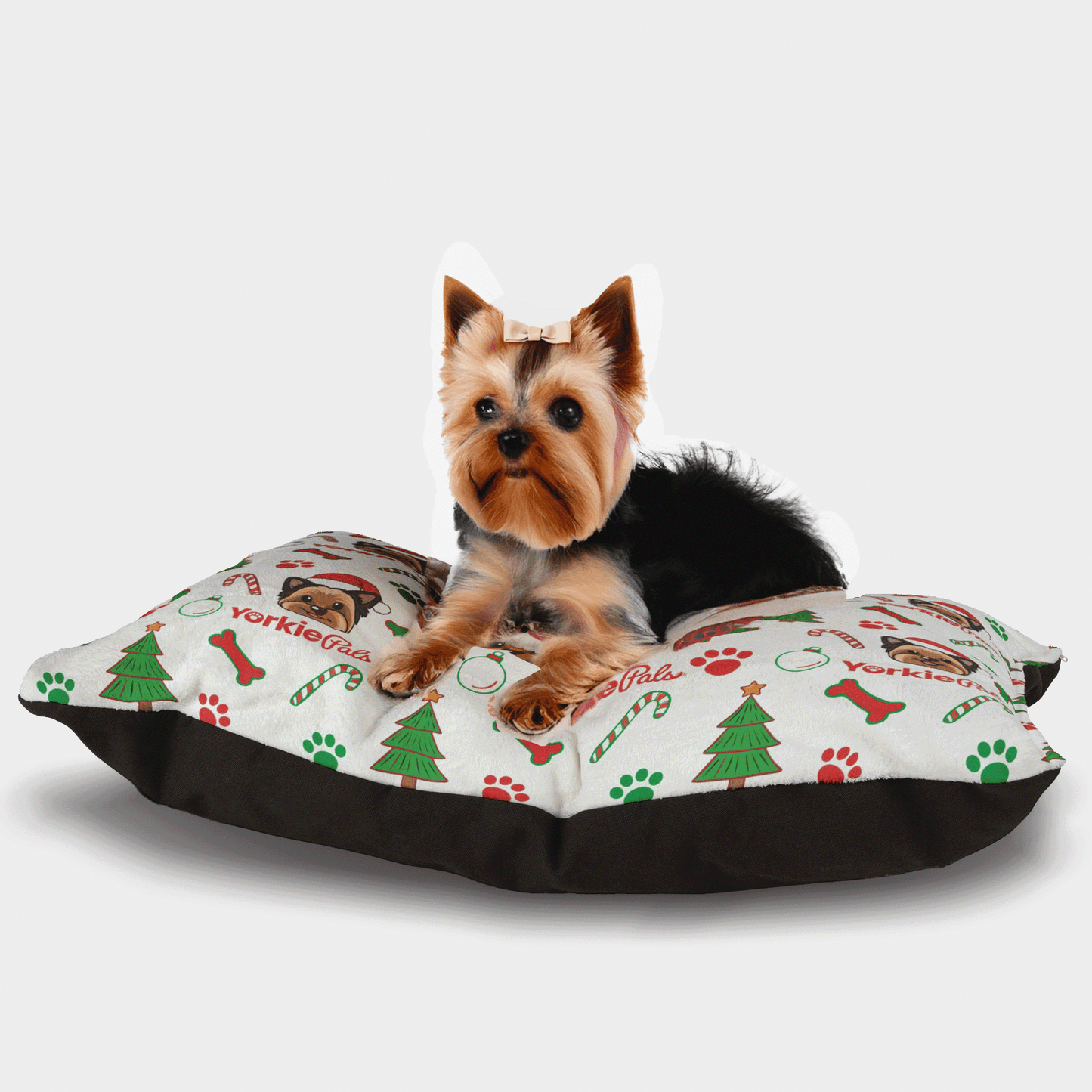 Yorkie-Xmas Comfy Bed - Yorkie Pals