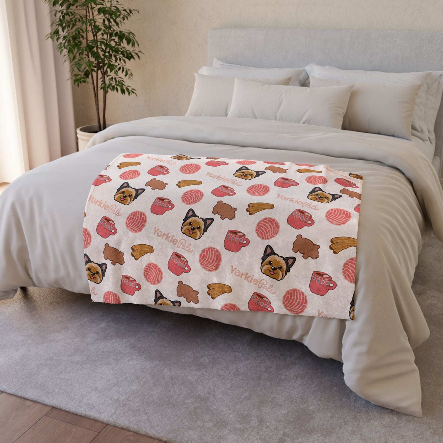 Yorkie-licious Cozy Blanket - Pan Dulce