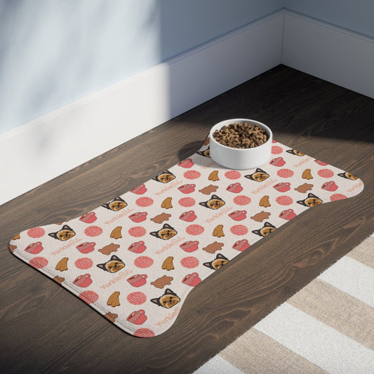 Yorkie-licious Bone Shaped Feeding Mat - Yorkie Pals