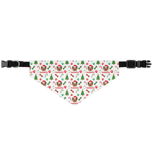 Yorkie Xmas Pet Bandana Collar