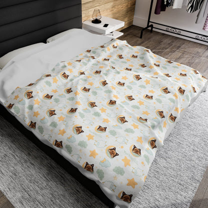 Dream Land Yorkie-themed blanket for dogs and owners