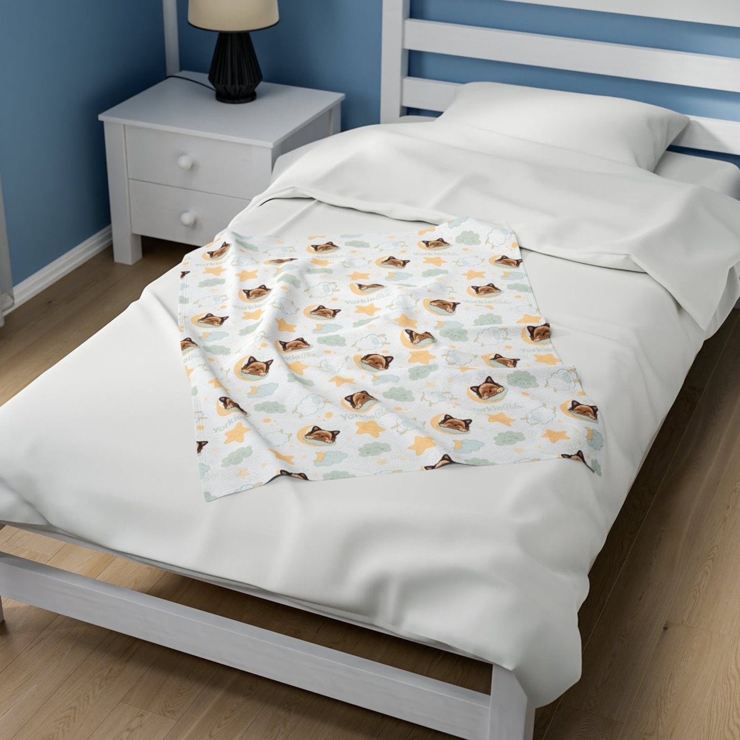 Dream Land Yorkie-themed blanket for dogs and owners