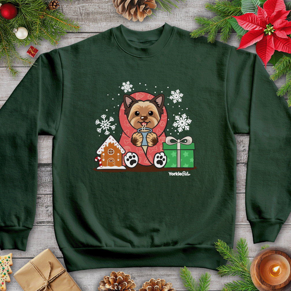 Hot Cocoa Yorkie Sweatshirt