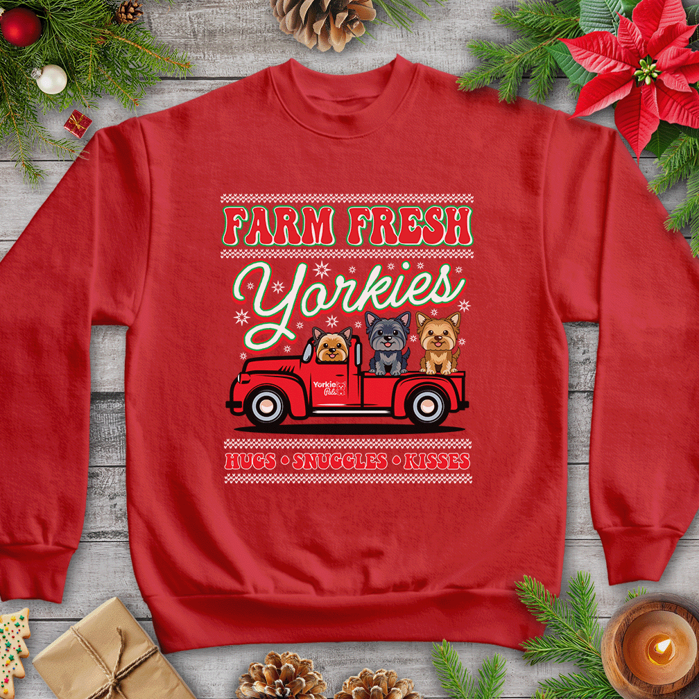 Farm Fresh Yorkie Sweatshirt