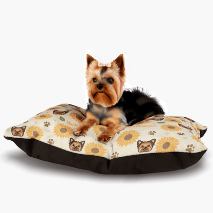 Yorkie-SunFlower Comfy Dog Bed